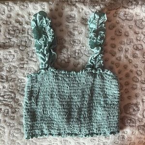 Teal crop top